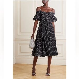 Zimmermann Black and White Polka Dot Midi Dress